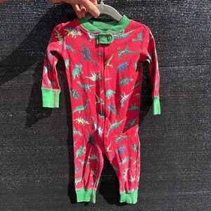 Hanna Andersson Red Dinosaur Pajamas 12-18 mo